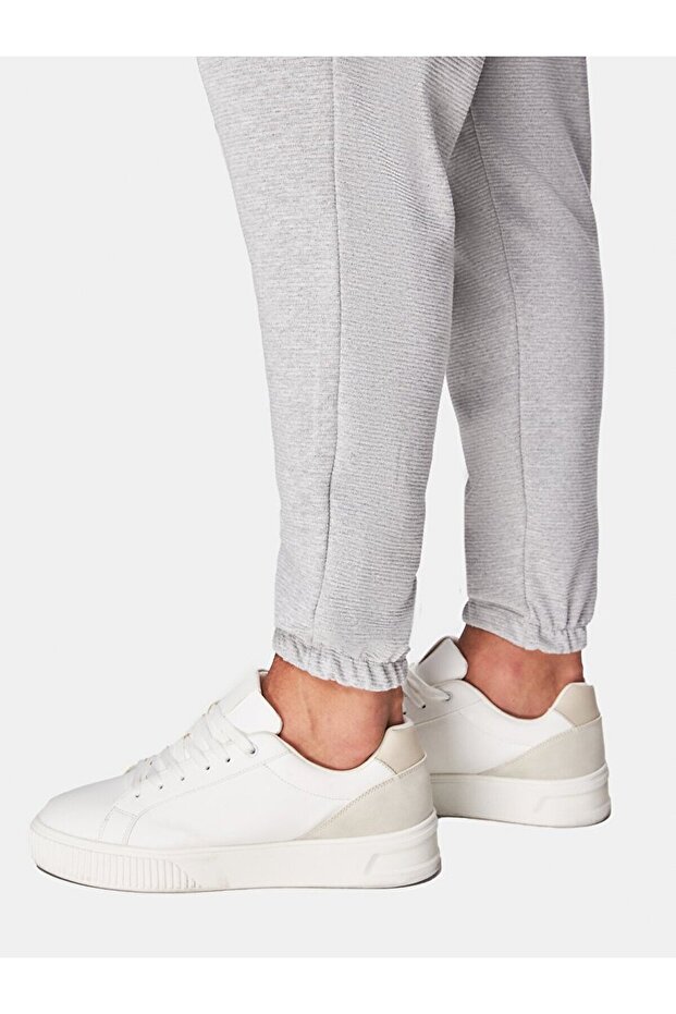 Düz Jogger Gri Eşofman - 5