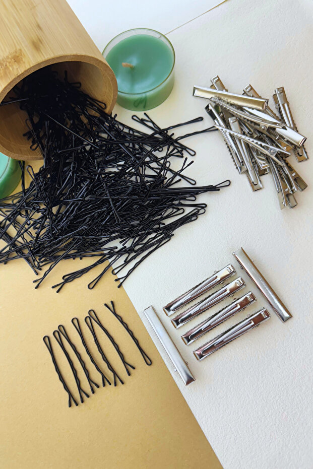 50 Pieces Black Wire Buckle 10 Pieces Collet Buckle