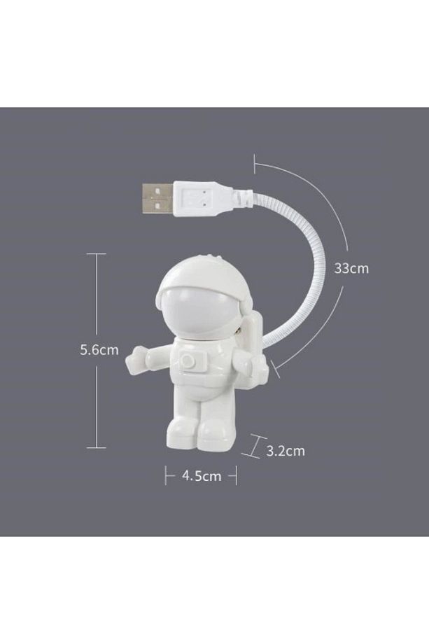 Astronot Lamba Led Usb Gece Lambası Klavye Işığı Kitap Okuma Işığı - 4
