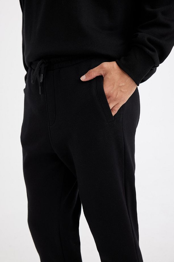 Jogger Eşofman Altı Standart Fit Basic Düz Beli Bağcıklı Lastikli Paça Cepli A6468ax24au - 6
