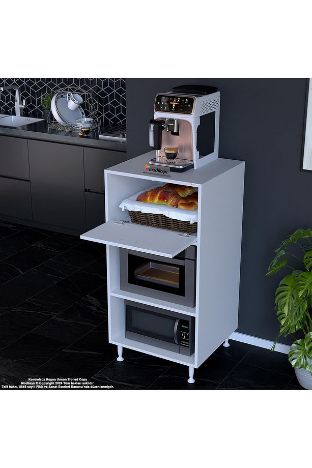 SİLVA 59,6 x 119,2 x 56 cm Tek Kapaklı Ankastre Fırın ve Mutfak Dolabı - 6