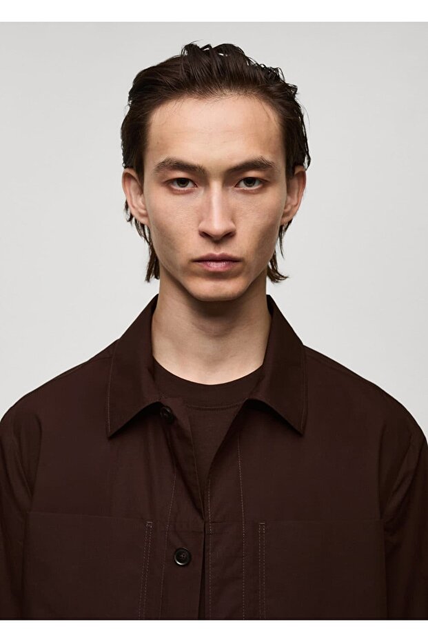 %100 pamuklu, cepli ceket - 7