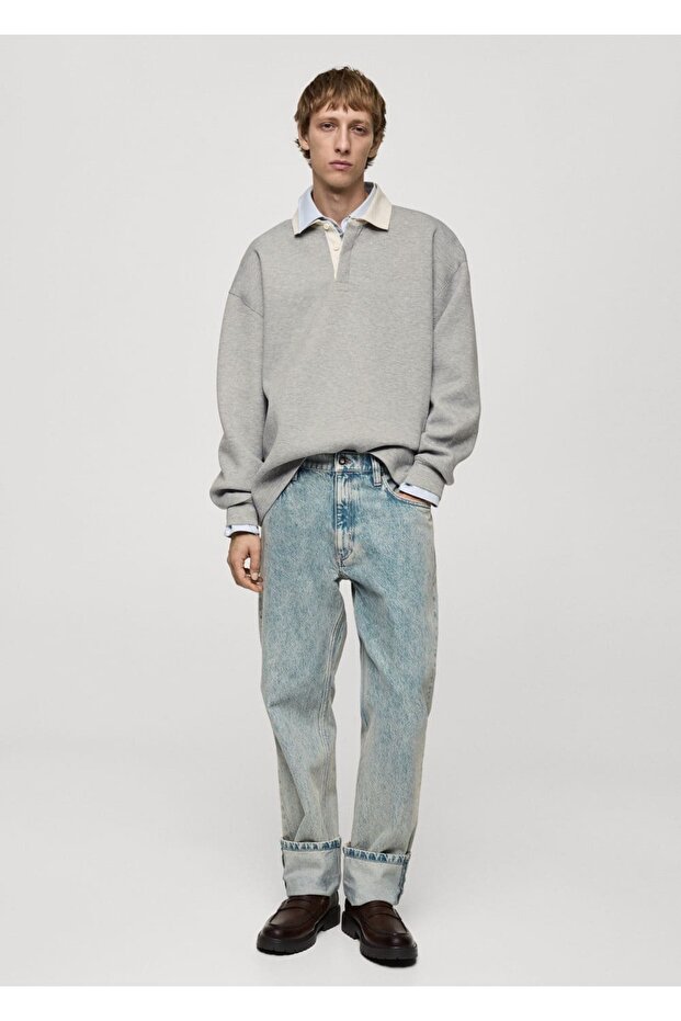 Rahat kesim polo sweatshirt - 2