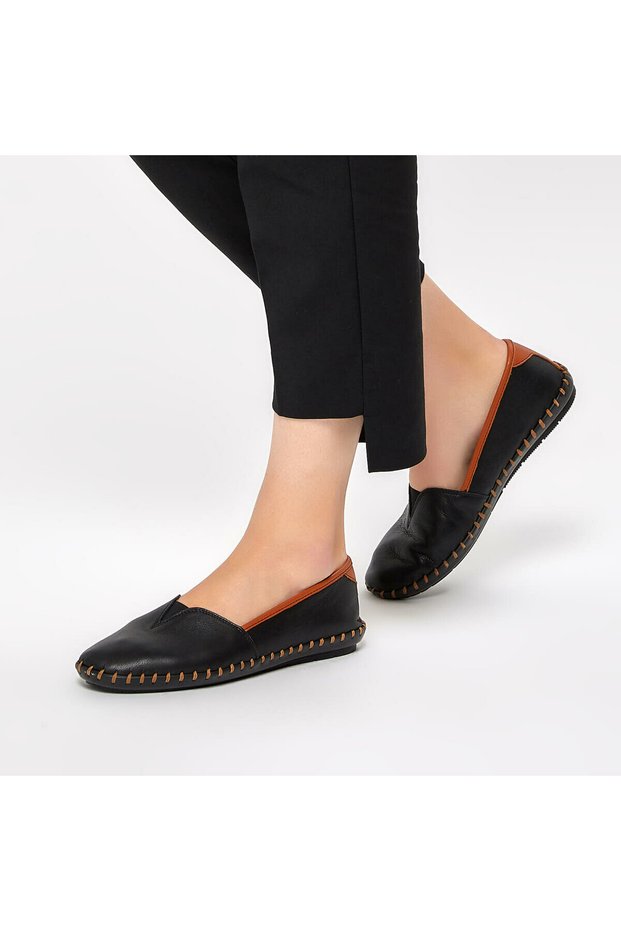 91.108870.Z3Fx Genuine Leather Casual Women's Shoes Black