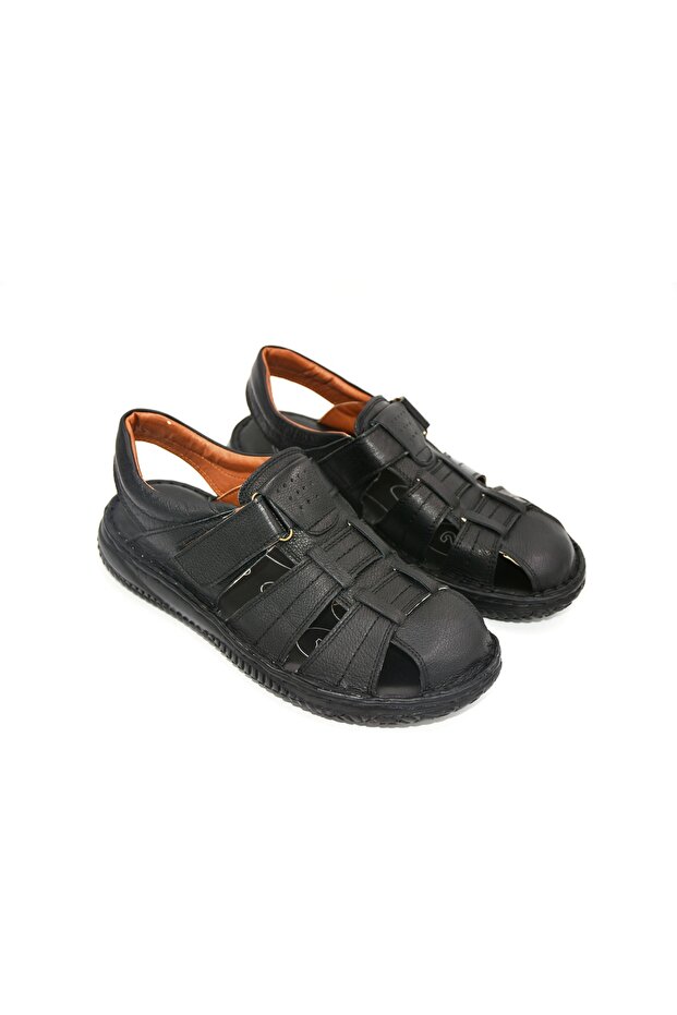 5 Point 107401.m 4Fx Velcro Inside and Outside Genuine Leather Poly Light Sole Closed Toe Men's Sandal