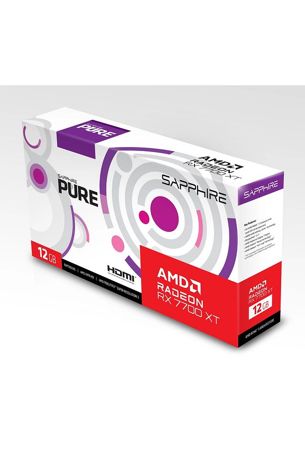 Pure Amd Radeon™ Rx 7700 Xt Gamıng Oc 12gb Gddr6 Dual Hdmı / Dual Dp - Whıte - 3