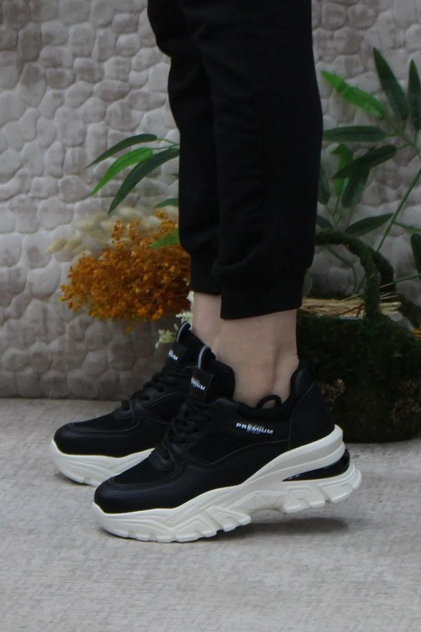 M.p 241-1663 Poli Hafif Taban Bağcıklı Kadın Sneaker SİYAH - 6