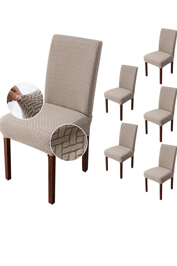 Yüksek Kaliteli Sandalye Kılıfı ,lıkralı ,yıkanabılır 1 Adet Vizon Renk - 3