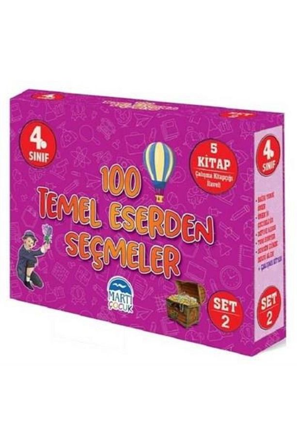 4.sınıf 100 Temel Eserden Seçmeler 5 Kitap Set 2 - Martı Çocuk Kulübü Yayınları - 1