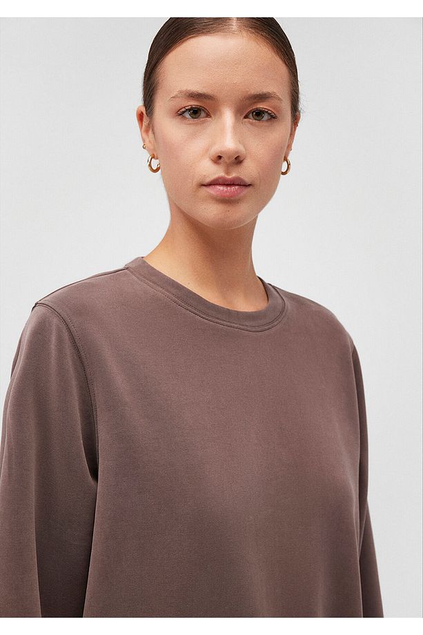 Kahverengi Tencel TM Modal Sweatshirt 1S10181-87537 - 5