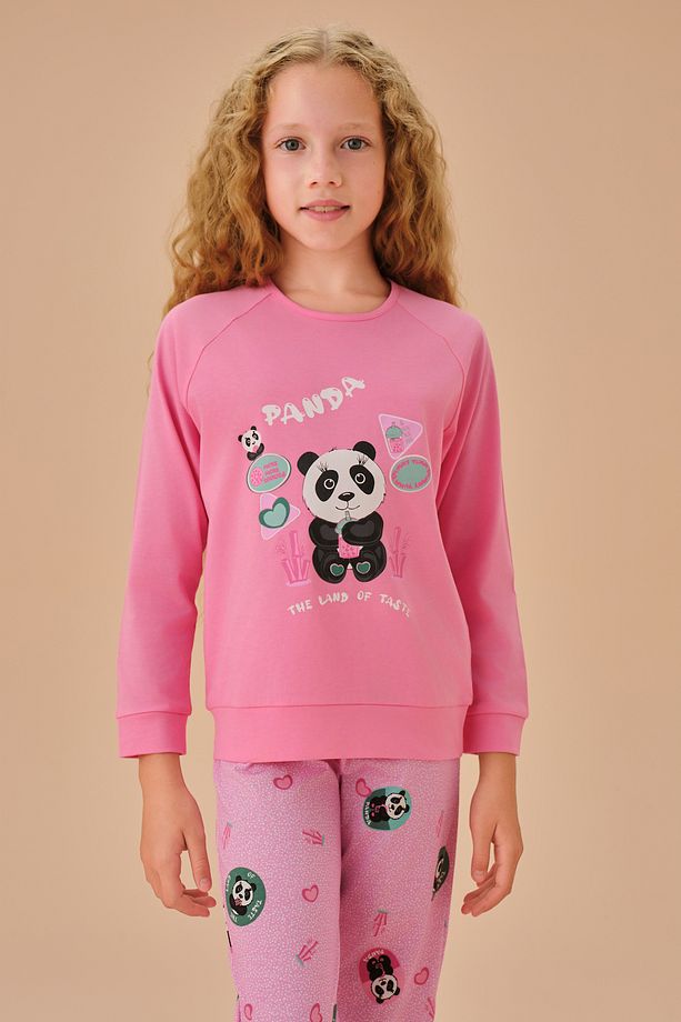 Panda Çocuk Pijama Takımı - 3