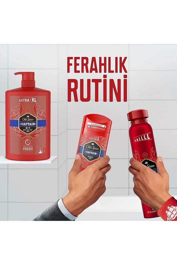 Captain Erkekler İçin Duş Jeli ve Şampuan 1000 ml Ekstra-XL - 8