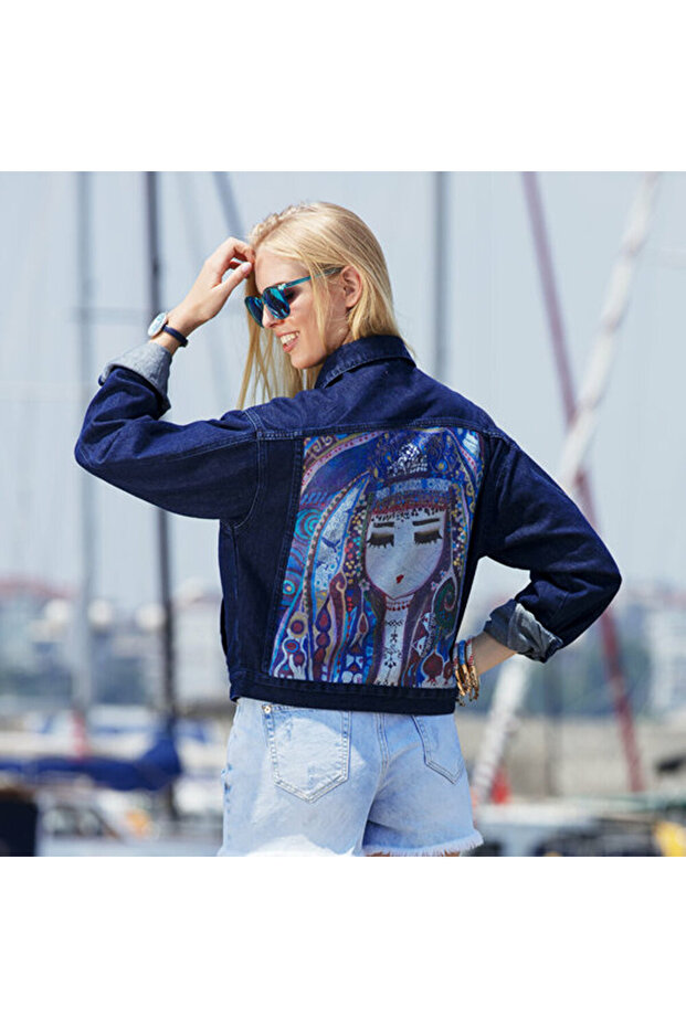 سترة جينز كبيرة الحجم - 8