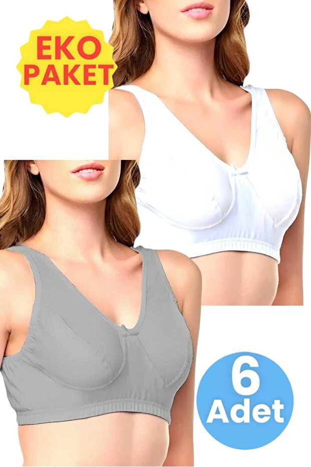 Women's Cotton Combed Cotton Half Tank 3 White 3 Gray