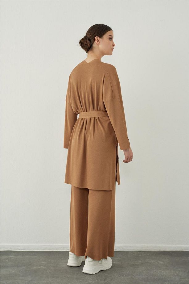 Camel Boru Paça Basic Triko Pantolon - 4