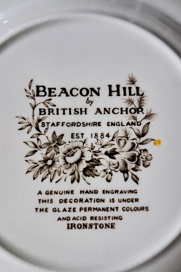 British Anchor Beacon Hill İngiliz Vintage Pasta Tabağı 17.5 cm - 4