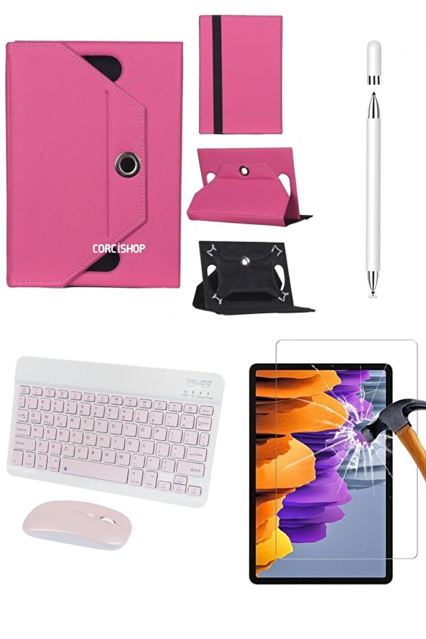 Honor Pad X7 8.7 Compatible 4in1 Set Keyboard Mouse Case Pen Screen Protector - 1