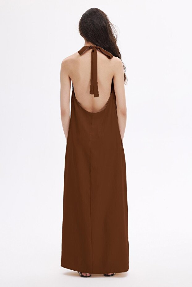 Taba Sırtı Açık Elbise - 3