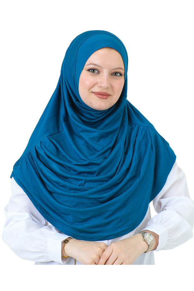 Long Ready-To-Wear Turban Soft Scarf Islamic Clothing Viscose - Turquoise