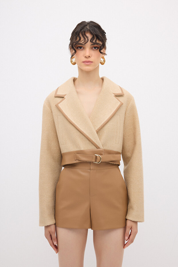 Deri Garnili Ceket - 1