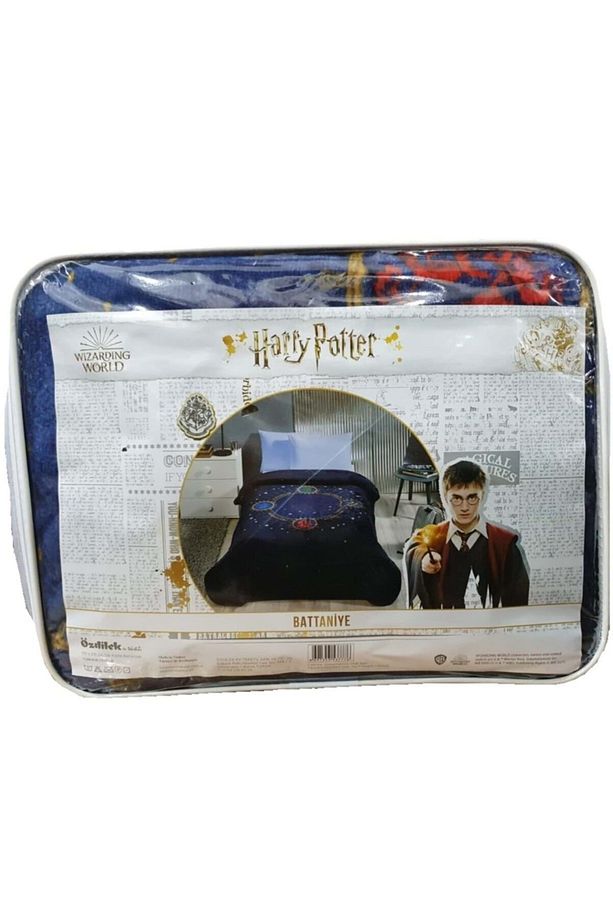 Lisanslı Tek Kişilik Çocuk Battaniye (155X215)-harry Potter Lacivert - 1