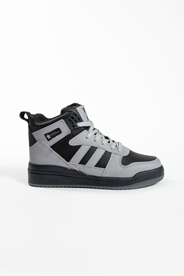 Gray High Top Sneakers Basketball Shoes