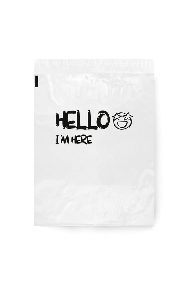 Hello I'm Here Baskılı Kargo Poşeti 34x45+5 Cepsiz 50 Adet - 2