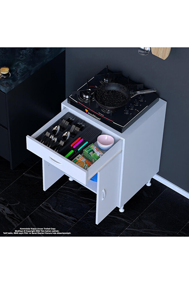 Birce Set Altı Dolap Beyaz - 2