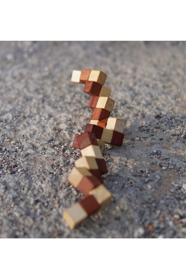 Montessori Wooden Toy: String Cube