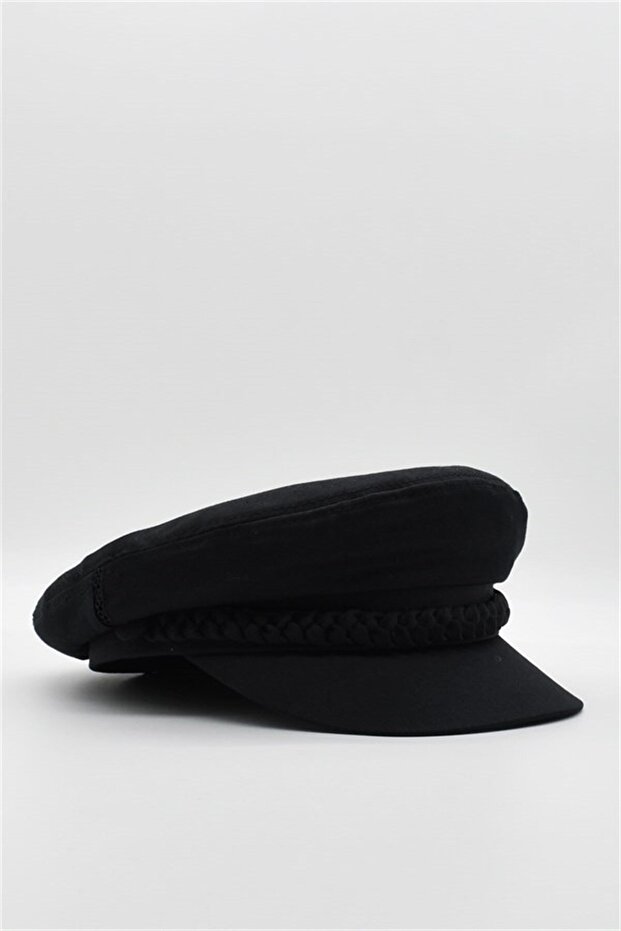 قبعة كابتن للرجال قبعة سائق مسطحة - أسود - 1