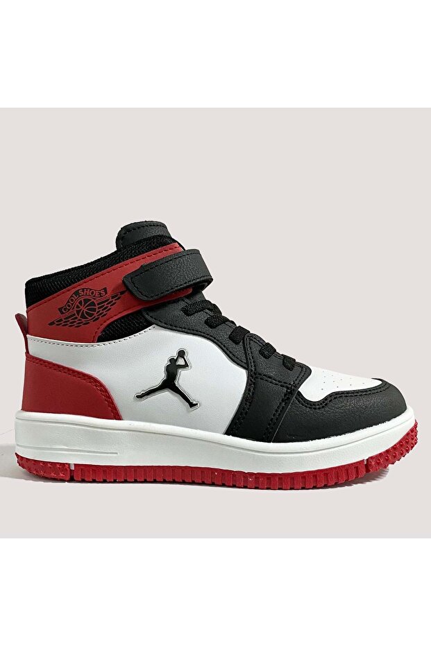 Haykat Ankle-Length Children's Sneakers - Black-Red - 31
