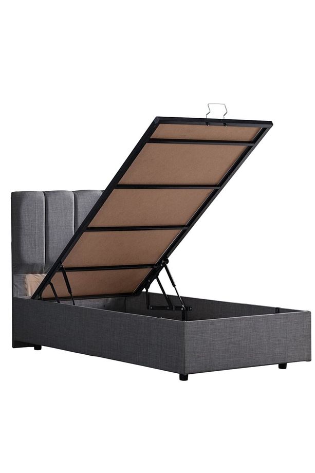 Defne Tek Kişilik Baza Başlık Comfort Yatak Seti, Gri - 4