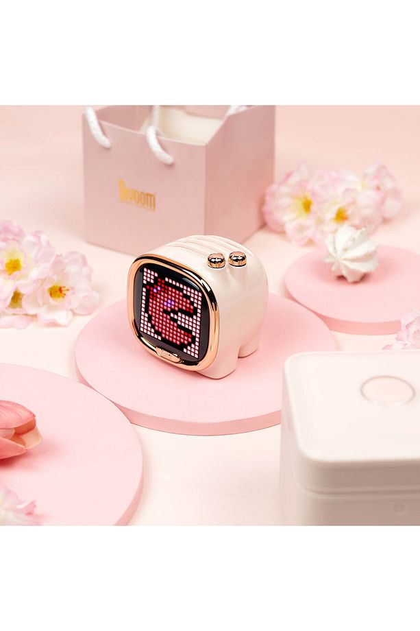 Zooe Pembe Uyarlanabilir Piksel Ekranlı Bluetooth Hoparlör-led Dekor - 6