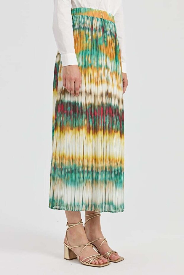 Beli Lastikli Piliseli Etek - 4