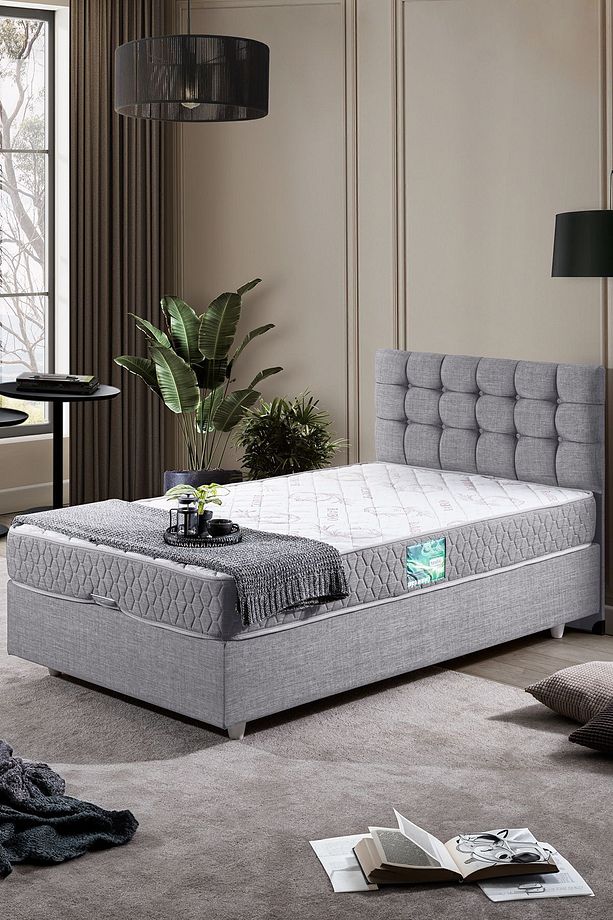 Venedik Tek Kişilik Baza Başlık Comfort Ortopedik Yatak Seti - 1