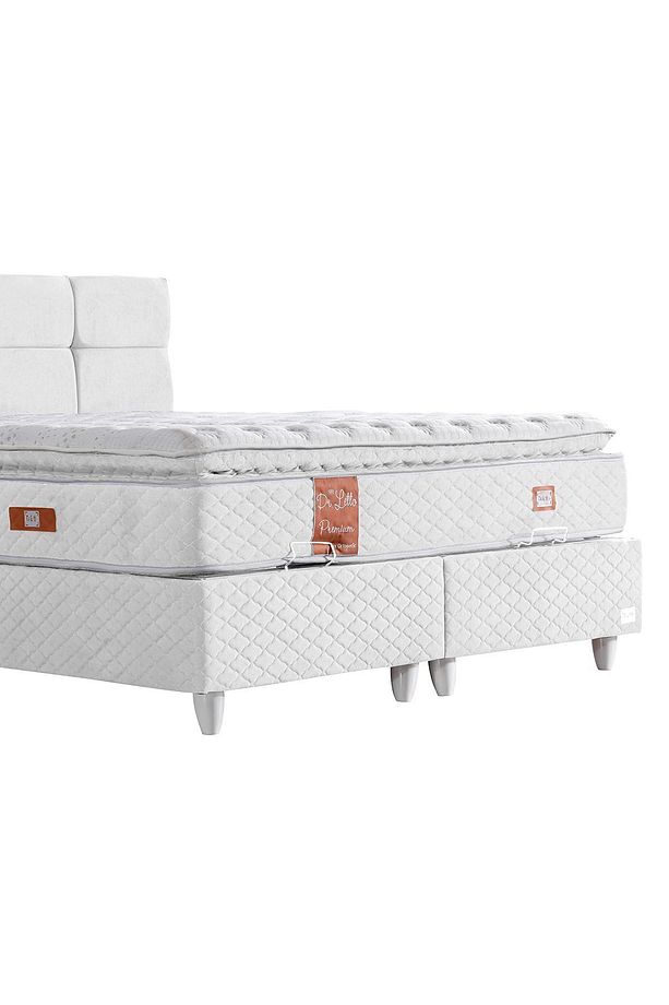 Baza, Gümüş Ikili Set, Tek Kişilik Baza Başlık - Beyaz - 5