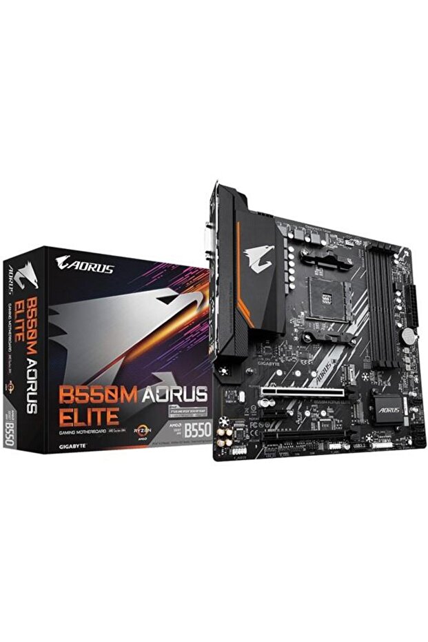 B550M AORUS ELITE DDR4 HDMI DVI PCIe 16X v4.0 AM4 ATX - 1