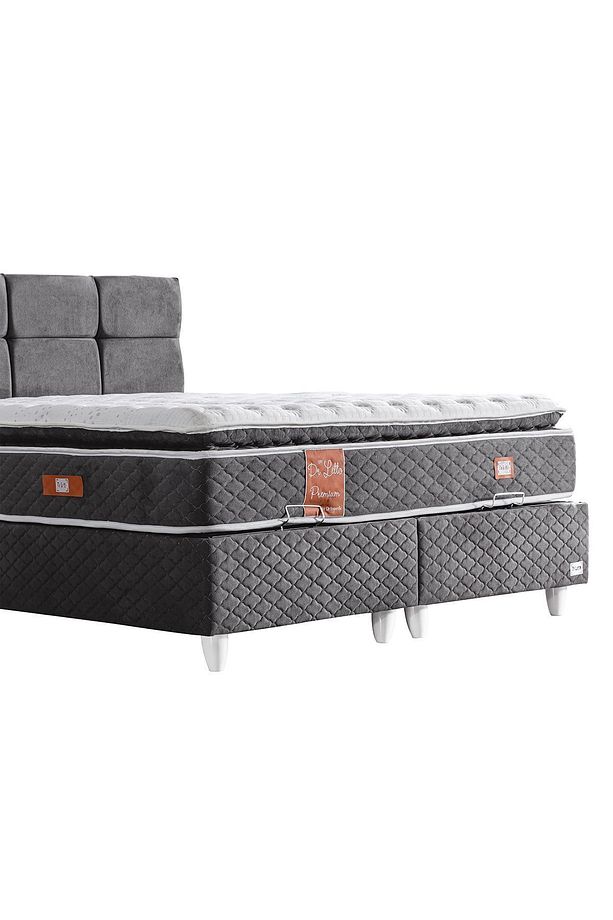 Baza, Gümüş Ikili Set, Tek Kişilik Baza Başlık - Antrasit - 4