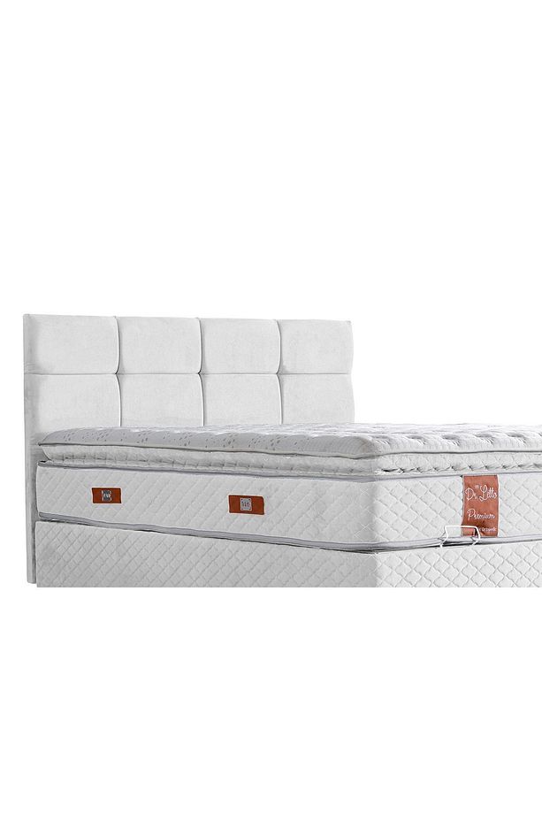 Baza, Gümüş Ikili Set, Tek Kişilik Baza Başlık - Beyaz - 4