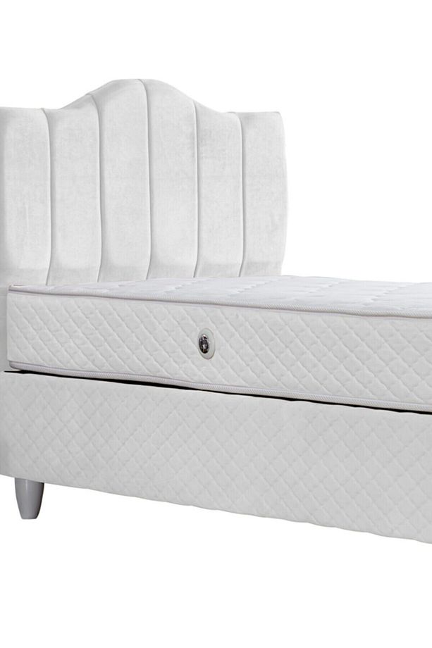 Baza, Trend Tek Kişilik Baza Başlık Letto Yatak Seti - Beyaz - 4