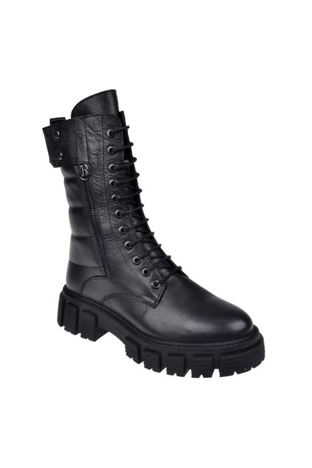 Castle Black Hakiki Deri Postal Kadın Bot SK-36871 SİYAH - 1