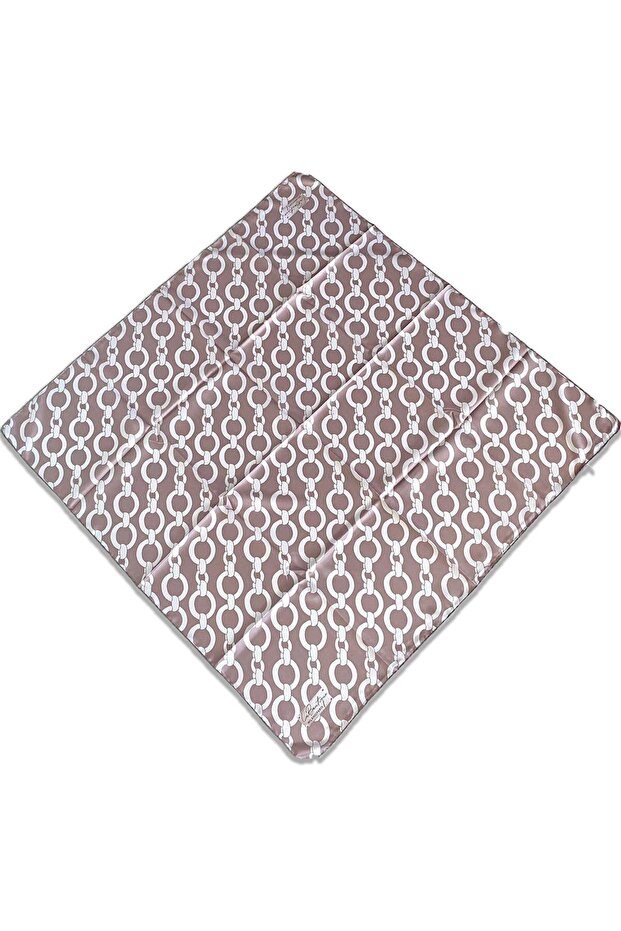 Classic Mink Chain Patterned Scarf - 1809-04 34457