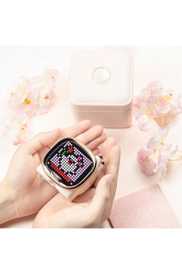 Zooe Pembe Uyarlanabilir Piksel Ekranlı Bluetooth Hoparlör-led Dekor - 7