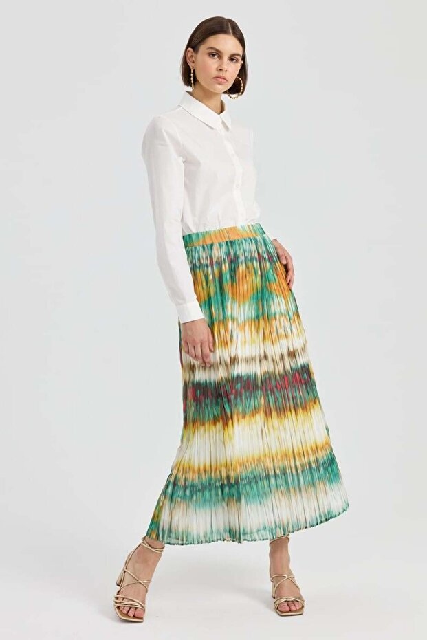 Beli Lastikli Piliseli Etek - 2