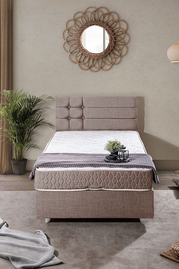 Viyana Tek Kişilik Baza Başlık Ikili Set Kahve - 2