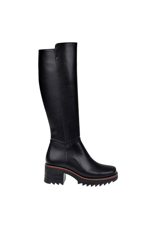 Kalın Topuklu Kadın Çizme İZ-1000 SİYAH - 2