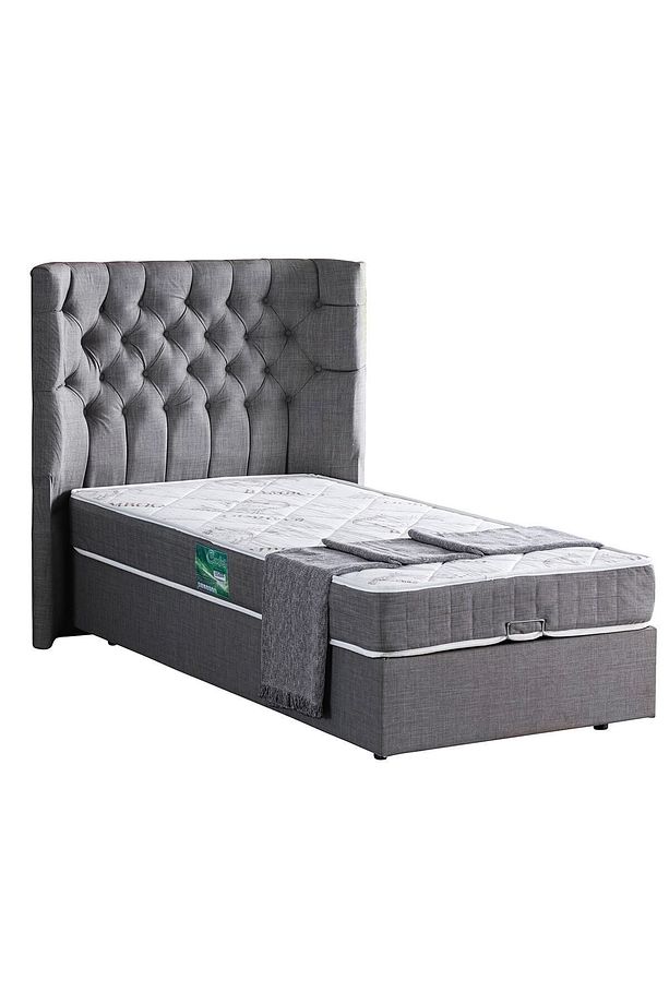 Matilda Ikili Set, Tek Kişilik Baza Başlık Seti, Gri - 3