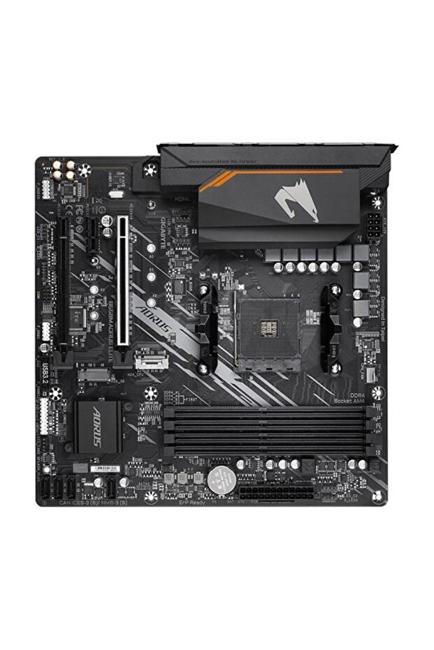 B550M AORUS ELITE DDR4 HDMI DVI PCIe 16X v4.0 AM4 ATX - 2