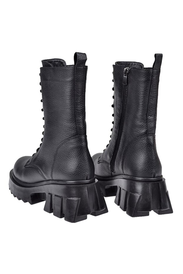 Hakiki Deri Kadın Bot PLM-34716 SİYAH - 5