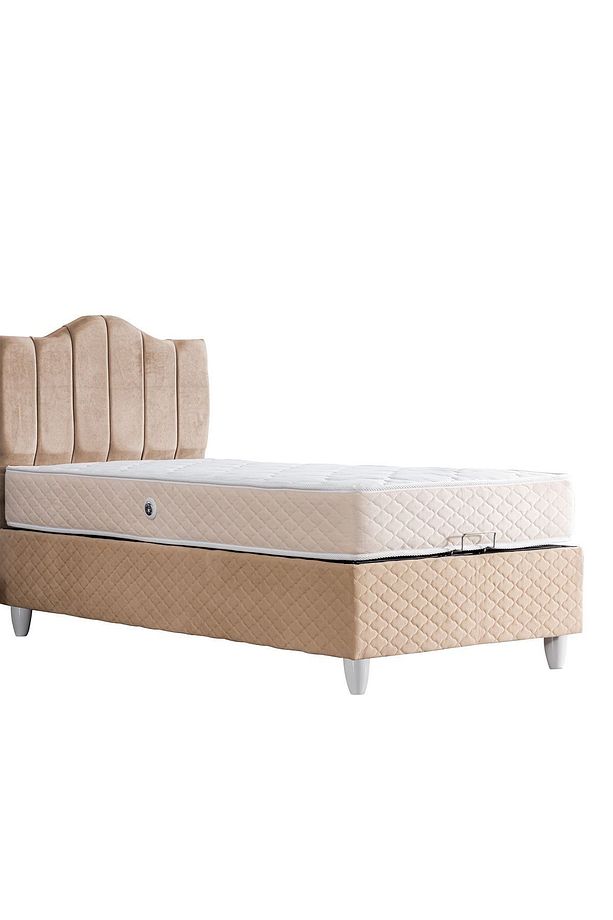 Baza, Trend Ikili Set, Tek Kişilik Baza Başlık - Bej - 4